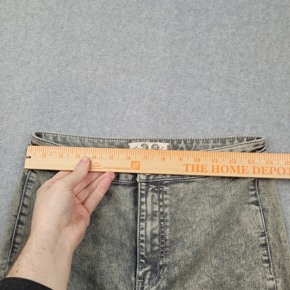We The Free Jeans Womens 28 Gray Just Float On Flare Acid Wash High Rise Denim - Picture 5 of 8